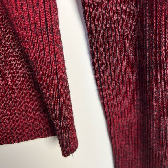 Diane Von Furstenberg Metallic Merino Wool Blend Cardigan Sweater Red P / XS - Picture 9 of 11